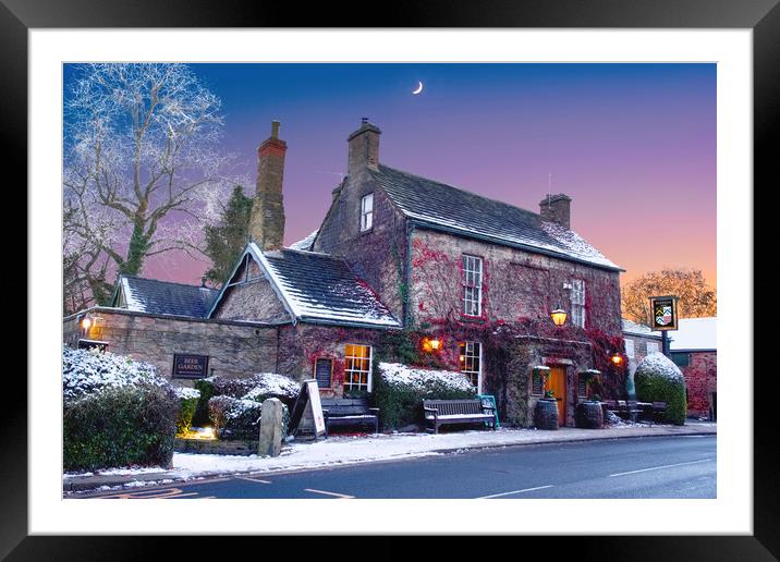 Wentworth Village Pub Framed Mounted Print by Alison Chambers