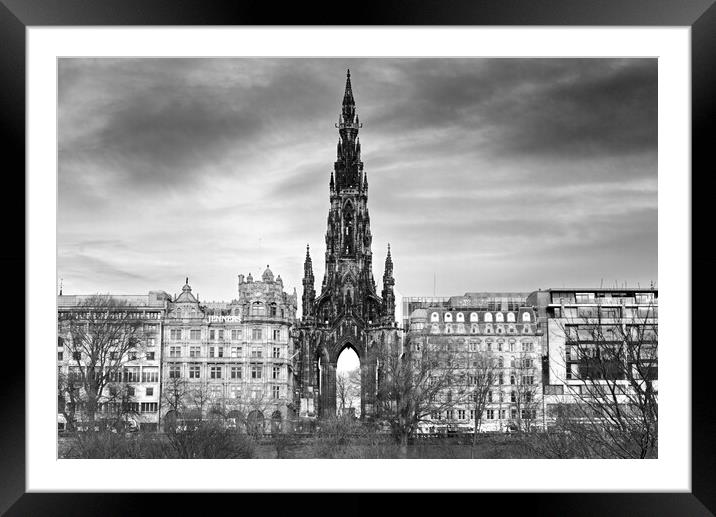 The Scott Monument  Framed Mounted Print by Alison Chambers