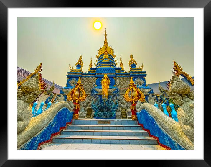 The Blue Temple of Chiang Rai Framed Mounted Print by Alison Chambers
