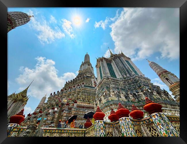 Temple of The Dawn Bangkok (Wat Arun) Framed Print by Alison Chambers