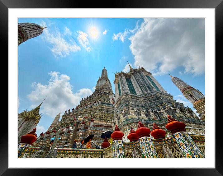 Temple of The Dawn Bangkok (Wat Arun) Framed Mounted Print by Alison Chambers