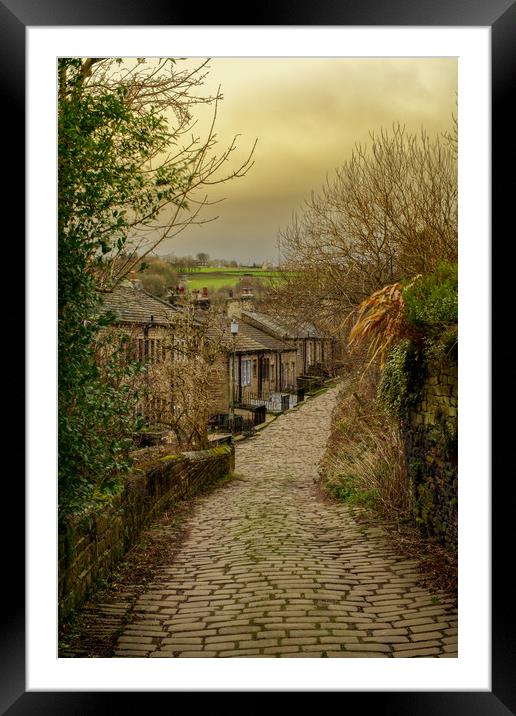 Rustic Charm of Golcar Framed Mounted Print by Alison Chambers