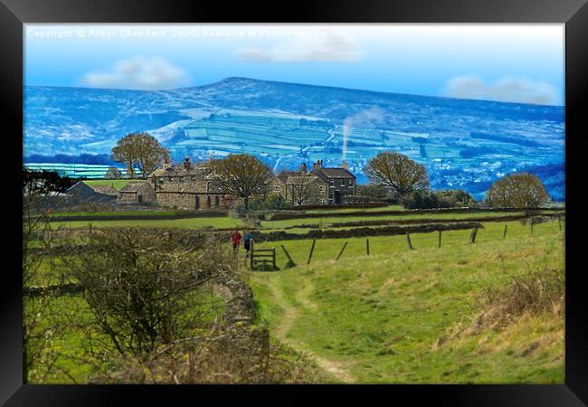 Huddersfield Landscape  Framed Print by Alison Chambers