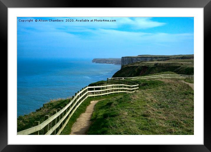 Bempton Cliffs Footpath Framed Mounted Print by Alison Chambers