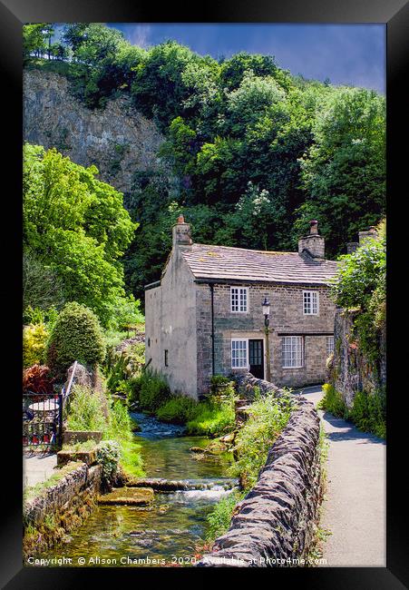 Peakshole Water  Castleton Framed Print by Alison Chambers