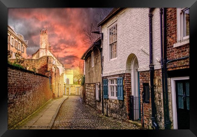 Chapter House Street York Framed Print by Alison Chambers