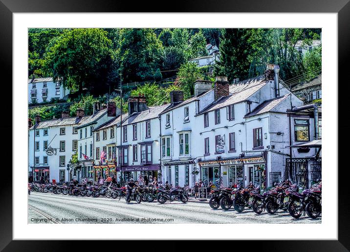 Bikers Mecca at Matlock Bath Framed Mounted Print by Alison Chambers