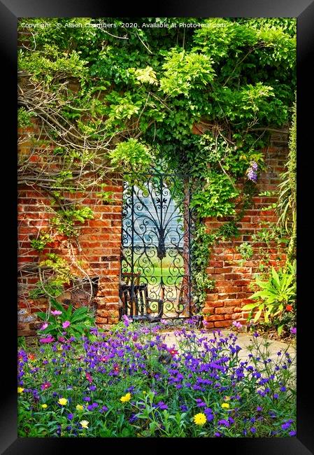 Walled Garden Cannon Hall Framed Print by Alison Chambers