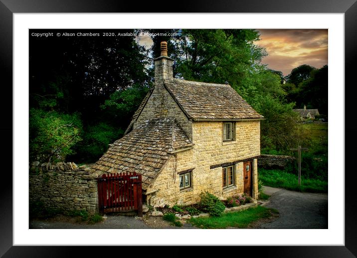 The Dolls House Bibury Framed Mounted Print by Alison Chambers