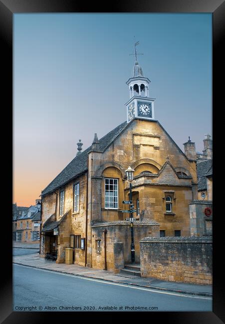Chipping Campden Town Hall Framed Print by Alison Chambers