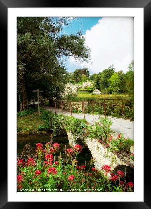 Arlington Row Cotswolds  Framed Mounted Print by Alison Chambers