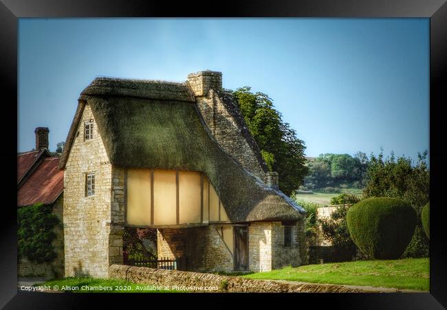 The Lychgate Long Compton Framed Print by Alison Chambers