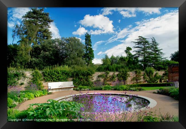 Cannon Hall Walled Garden Framed Print by Alison Chambers