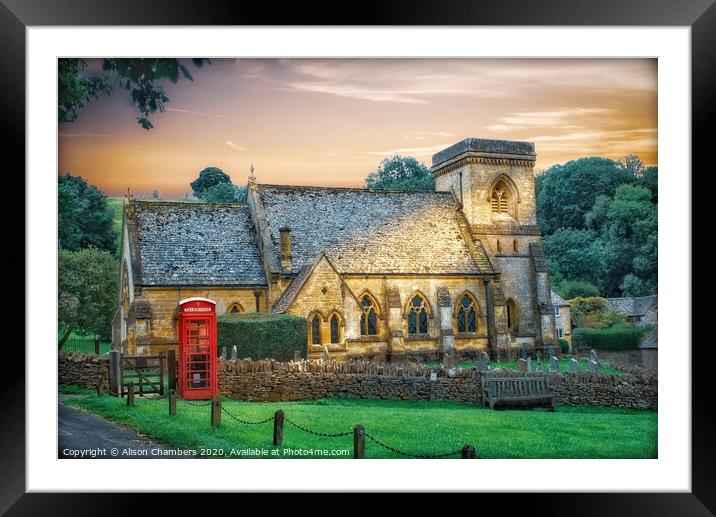 Snowshill St Barnabas Framed Mounted Print by Alison Chambers