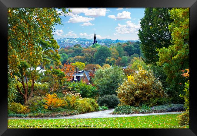  Autumn Bliss in Sheffield Botanical Gardens  Framed Print by Alison Chambers