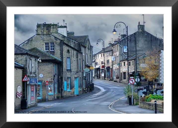 Huddersfield Road Holmfirth  Framed Mounted Print by Alison Chambers