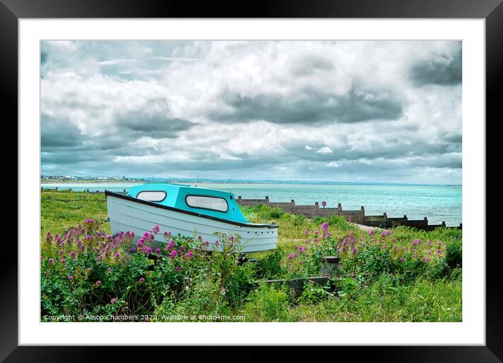 West Beach Whitstable Framed Mounted Print by Alison Chambers
