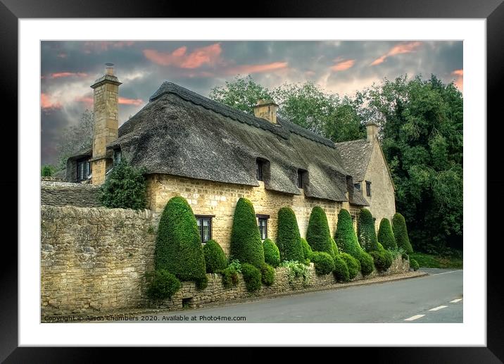 Broad Campden Cottage Framed Mounted Print by Alison Chambers