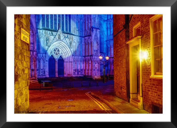 York Minster at Christmas  Framed Mounted Print by Alison Chambers