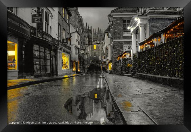 Low Petergate York Framed Print by Alison Chambers