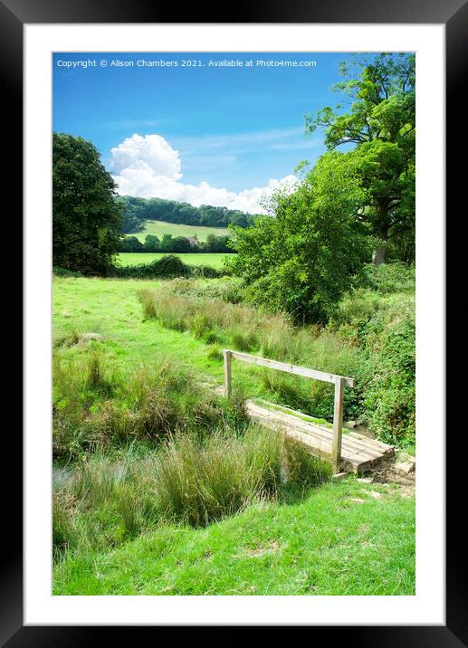 Cotswold Way Framed Mounted Print by Alison Chambers