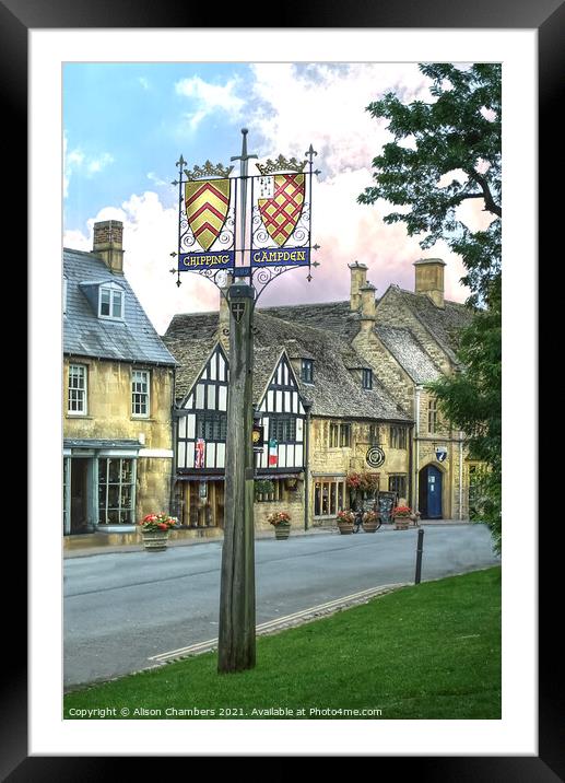 Chipping Campden Portrait  Framed Mounted Print by Alison Chambers