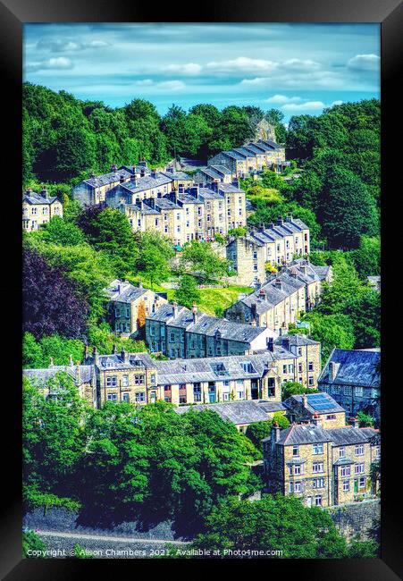 The Under And Over Houses Of Hebden Bridge  Framed Print by Alison Chambers
