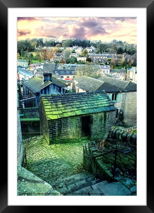 Daisy Lane Holmfirth Framed Mounted Print by Alison Chambers