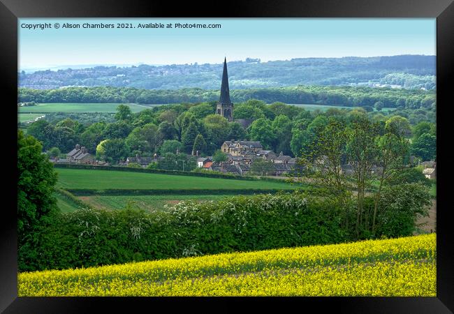 Wentworth Village View Framed Print by Alison Chambers