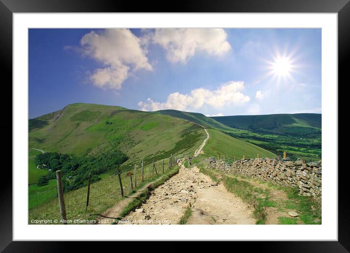 Mam Tor Framed Mounted Print by Alison Chambers