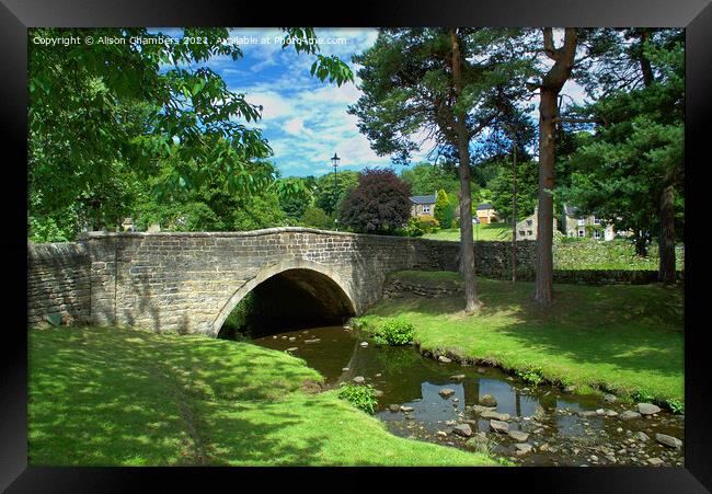 Smithy Bridge at Low Bradfield Framed Print by Alison Chambers