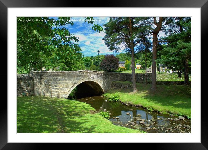 Smithy Bridge at Low Bradfield Framed Mounted Print by Alison Chambers