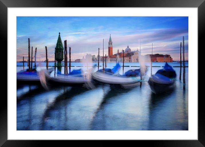 Dancing Gondolas Framed Mounted Print by Barry Mayes