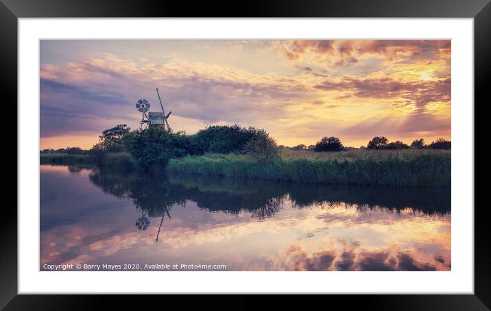 Sky cloud Framed Mounted Print by Barry Mayes