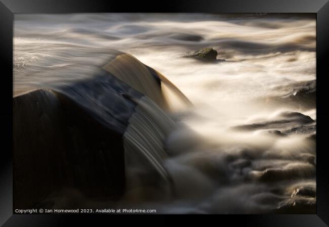 Silky Waddow Weir Framed Print by Ian Homewood