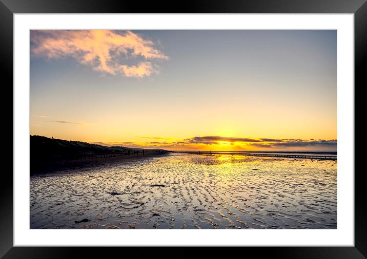 Ainsdale Beach Sunset Framed Mounted Print by Ian Homewood