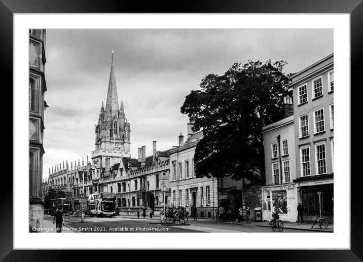 High Street in Oxford Framed Mounted Print by Tracey Smith