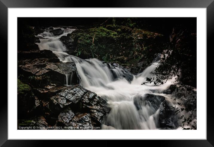 The Falls of Eskdale - Lake District Waterfall Framed Mounted Print by Tracey Smith