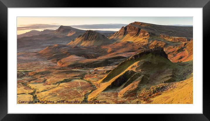 The Quiraing at sunrise Framed Mounted Print by Pete Johns