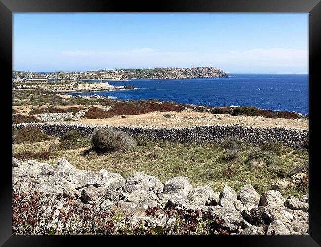 View from Fort Marlborough, Menorca Framed Print by David Mather