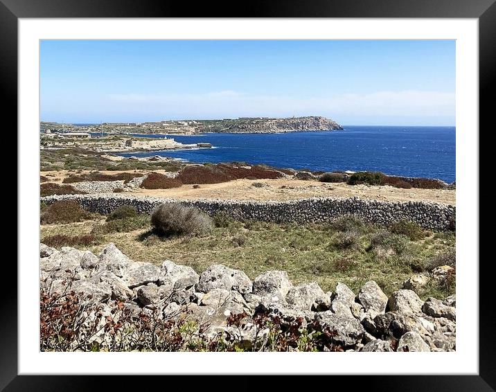 View from Fort Marlborough, Menorca Framed Mounted Print by David Mather