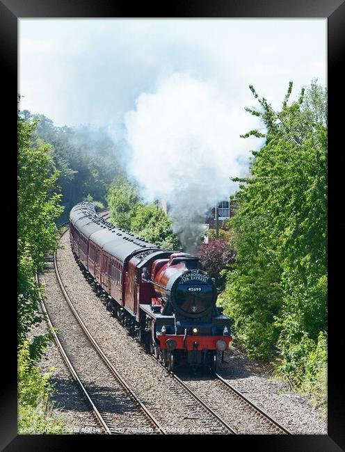 Jubilee 45699 steams out of York Framed Print by David Mather