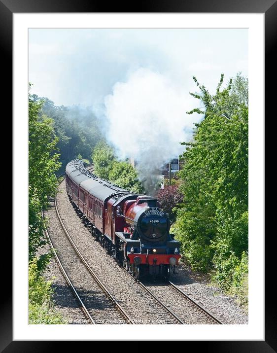 Jubilee 45699 steams out of York Framed Mounted Print by David Mather