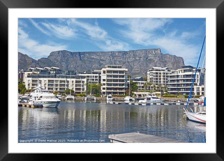Table Mountain, Cape Town, South Africa Framed Mounted Print by David Mather