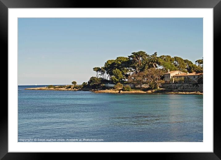 Cap d'Antibes, France Framed Mounted Print by David Mather