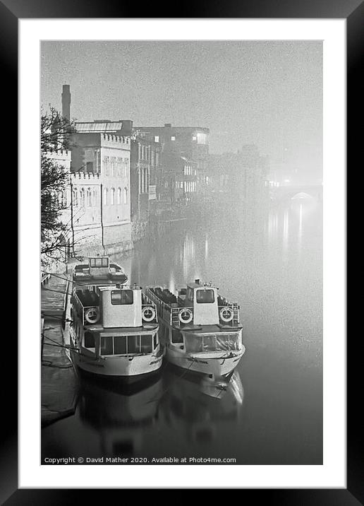 Mist over the River Ouse, York Framed Mounted Print by David Mather