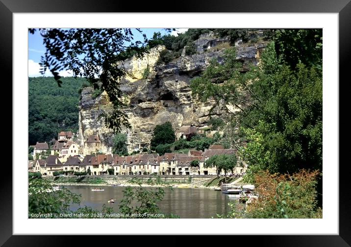 La Roque Gageac, Dordogne Framed Mounted Print by David Mather