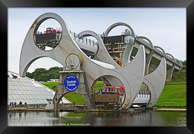 The amazing Falkirk Wheel Framed Print by David Mather