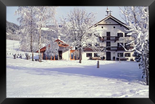 Alpine getaway Framed Print by David Mather