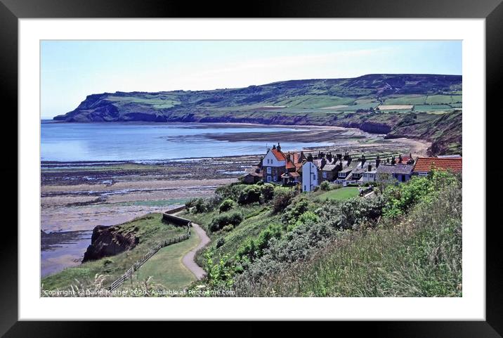 Low tide at Robin Hood's Bay Framed Mounted Print by David Mather